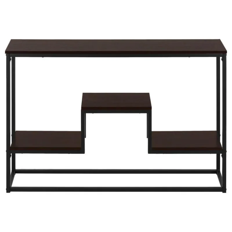 Monarch Console table - multi-tier / 3 shelves / rectangular - 48"l - / blac -