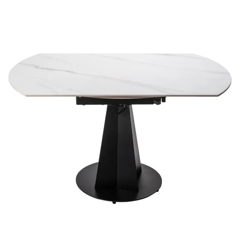 Convertible & Extendable Round Dining Table with Pedestal - 53"