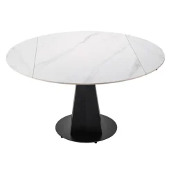Convertible & Extendable Round Dining Table with Pedestal - 53