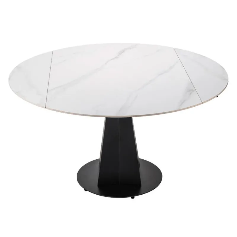 Convertible & Extendable Round Dining Table with Pedestal - 53"