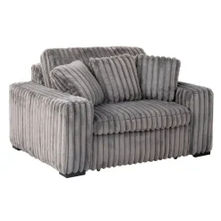 Corduroy Velvet Armchair with Power Slider