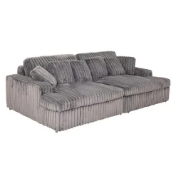 Corduroy Velvet Sofa with 2 Chaises