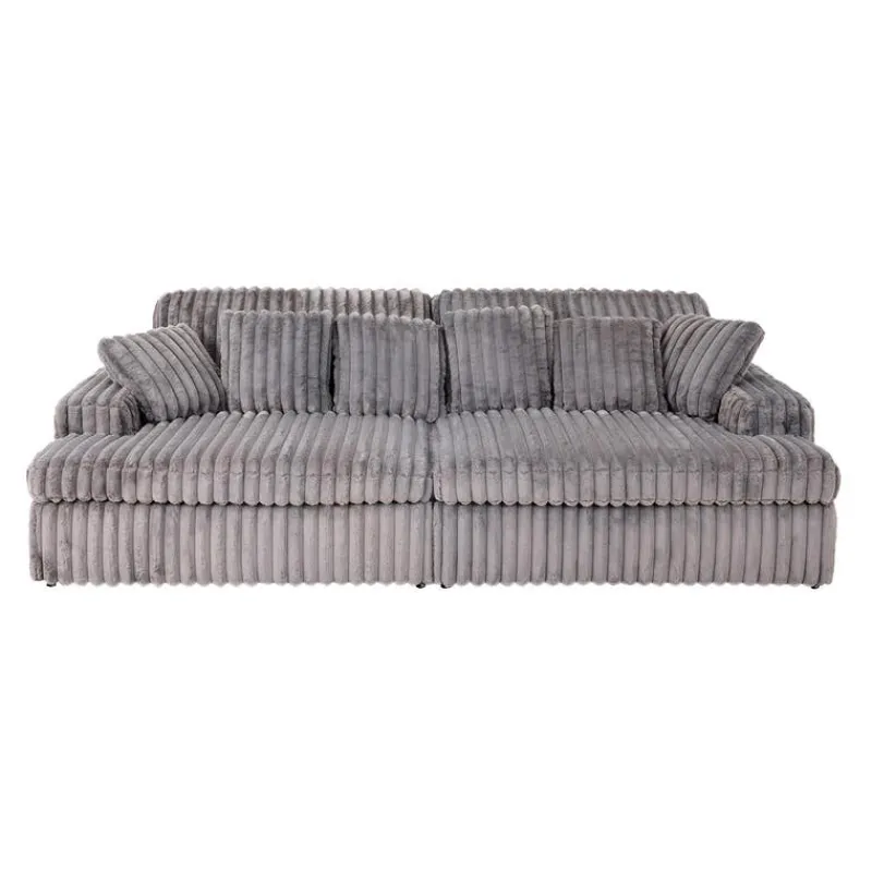 Corduroy Velvet Sofa with 2 Chaises