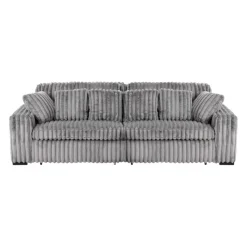 Corduroy Velvet Sofa with 2 Power Sliders