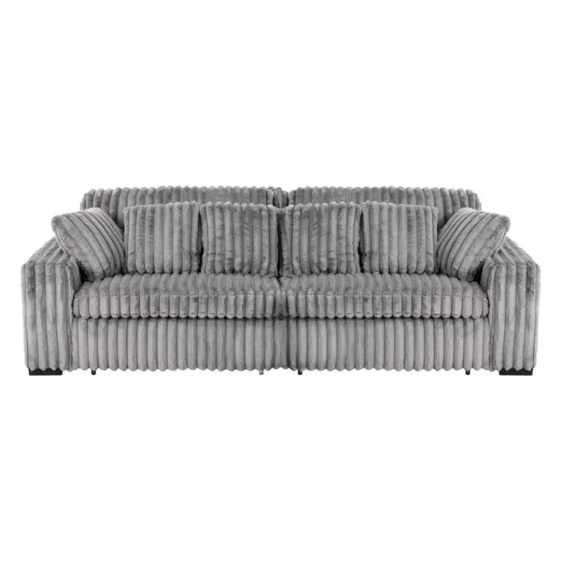 Corduroy Velvet Sofa with 2 Power Sliders