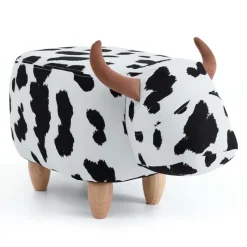 Cow-Shaped Kids Pouf – 25.6" x 14.2" x 14.6"
