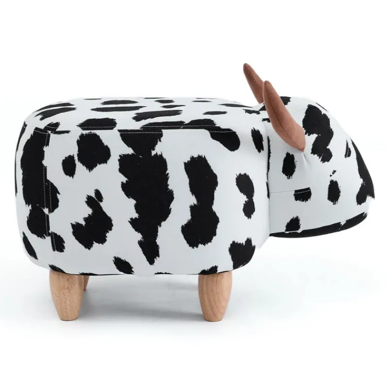 Cow-Shaped Kids Pouf – 25.6" x 14.2" x 14.6"