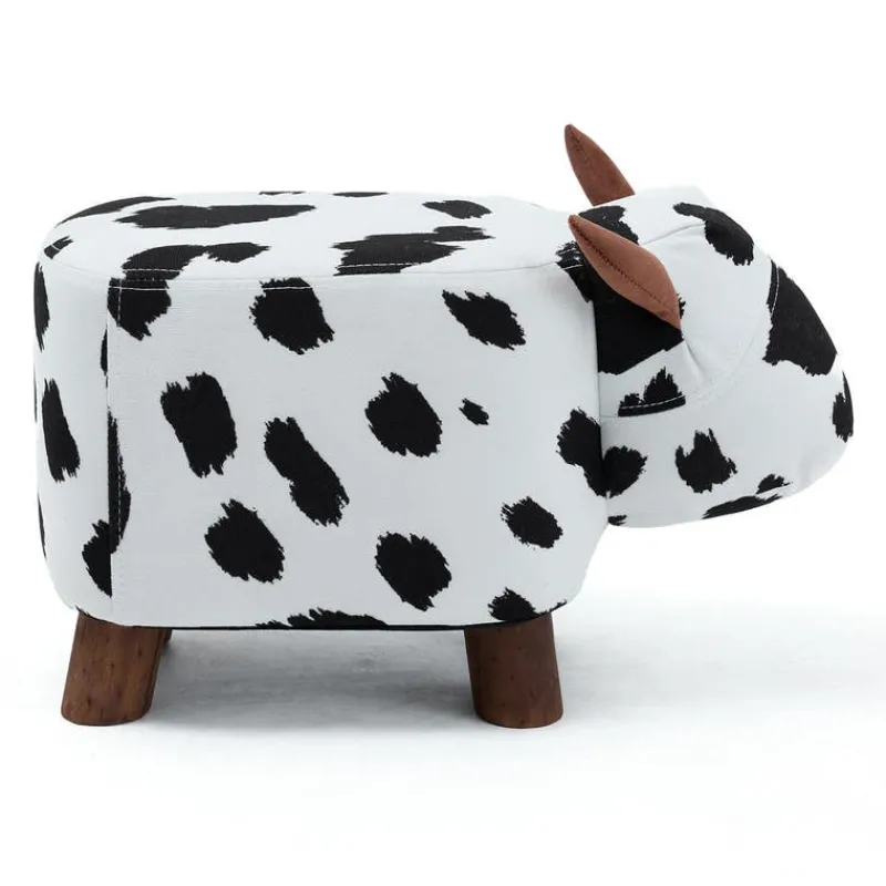 Cow-Shaped Kids Pouf – 17.7" x 9.1" x 10.6"