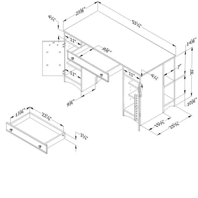 Meubles South Shore Craft Table with Storage - South Shore