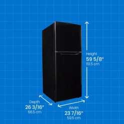 Danby 24 in 10,1 Cu ft Refrigerator Top Freezer - DFF101B1BDB
