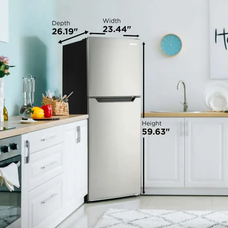Danby 24 In 10,1 Cu Ft Refrigerator Top Freezer - DFF101B1BSLDB