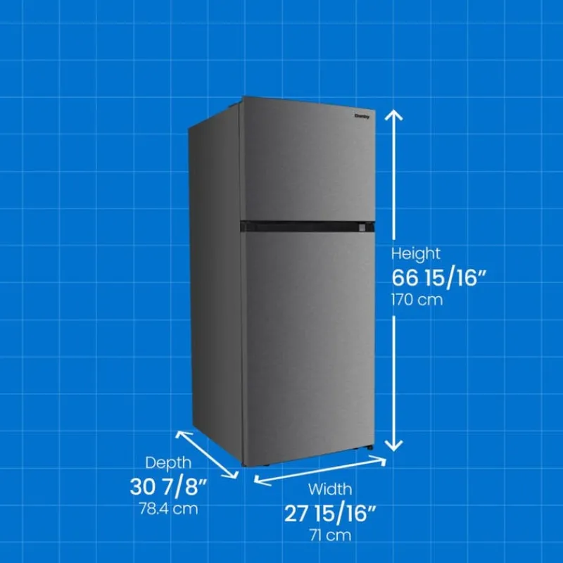 Danby 28 in 18 Cu ft Refrigerator Top Freezer - DFF176B1SLDB
