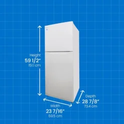 Danby 24 in 11 Cu ft Refrigerator Top Freezer - DFF116B2WDBR