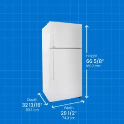 Danby 30 In 18 Cu ft Refrigerator Top Freezer - DFF180E1WDB
