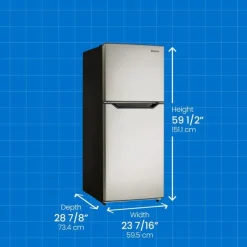 Danby 24 in 11,6 Cu ft Refrigerator Top Freezer - DFF116B2SSDB