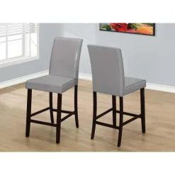 Monarch Dining chair - 2pcs / leather-look counter height -