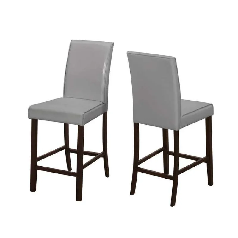 Monarch Dining chair - 2pcs / leather-look counter height -
