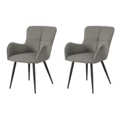 Monarch Dining Chairs (Set of 2) Suede-Look 33” Height -