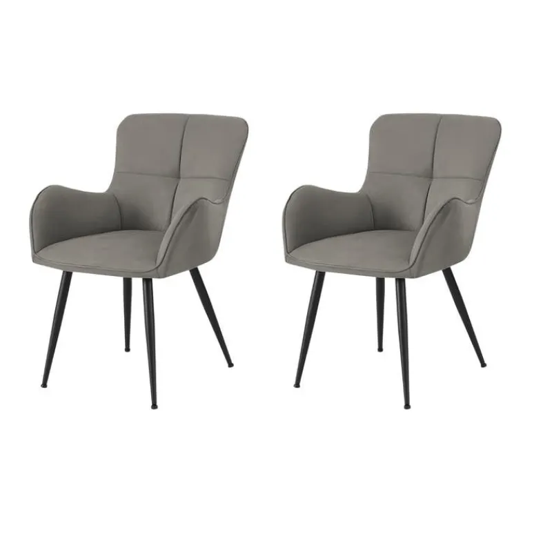 Monarch Dining Chairs (Set of 2) Suede-Look 33” Height -