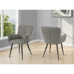 Monarch Dining Chairs (Set of 2) Suede-Look 33” Height -