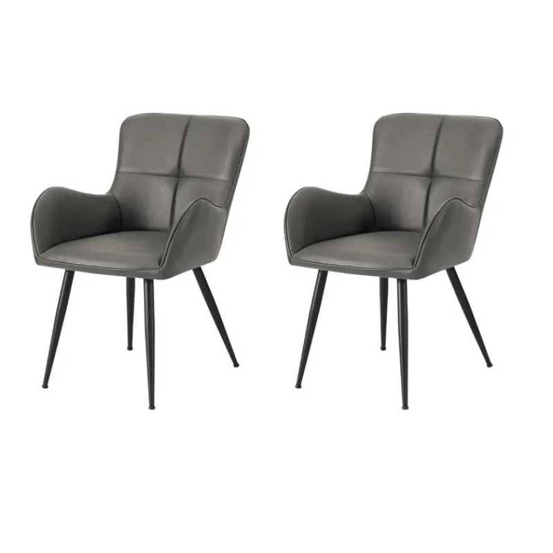 Monarch Dining Chairs (Set of 2) Leather-Look 33” Height -