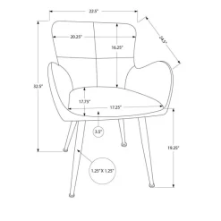 Monarch Dining Chairs (Set of 2) Leather-Look 33” Height -