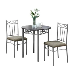 Monarch Dining set - 3pcs set / / silver metal