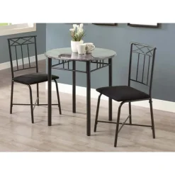 Monarch Dining set - 3pcs set / marble / charcoal metal