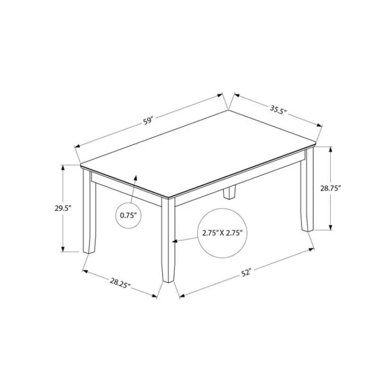 Monarch Dining Table 60" -