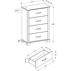 Monarch 4-Drawer Chest