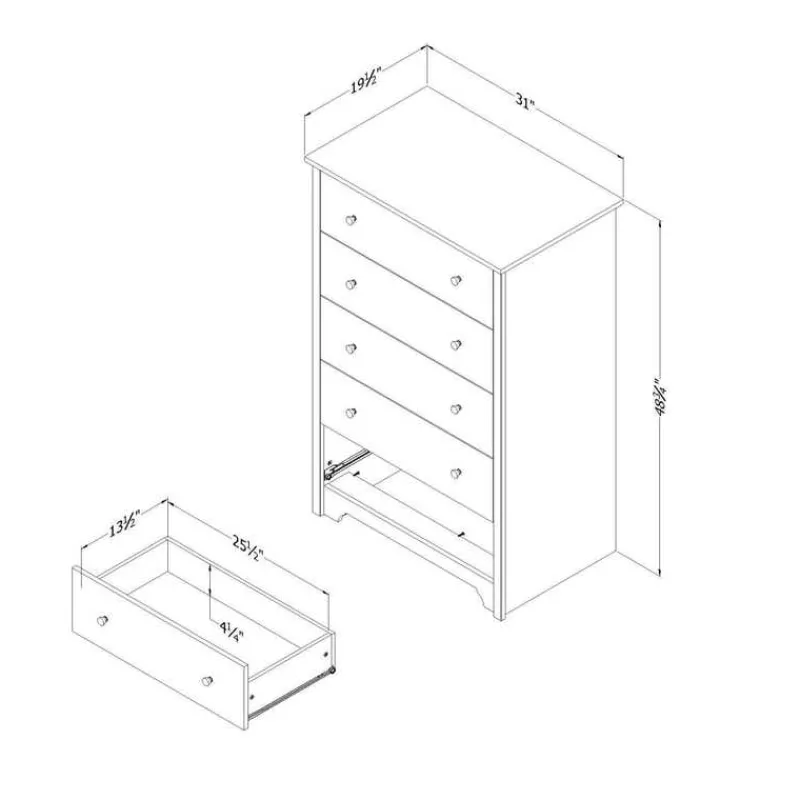 Meubles South Shore 5-Drawer Chest - South Shore