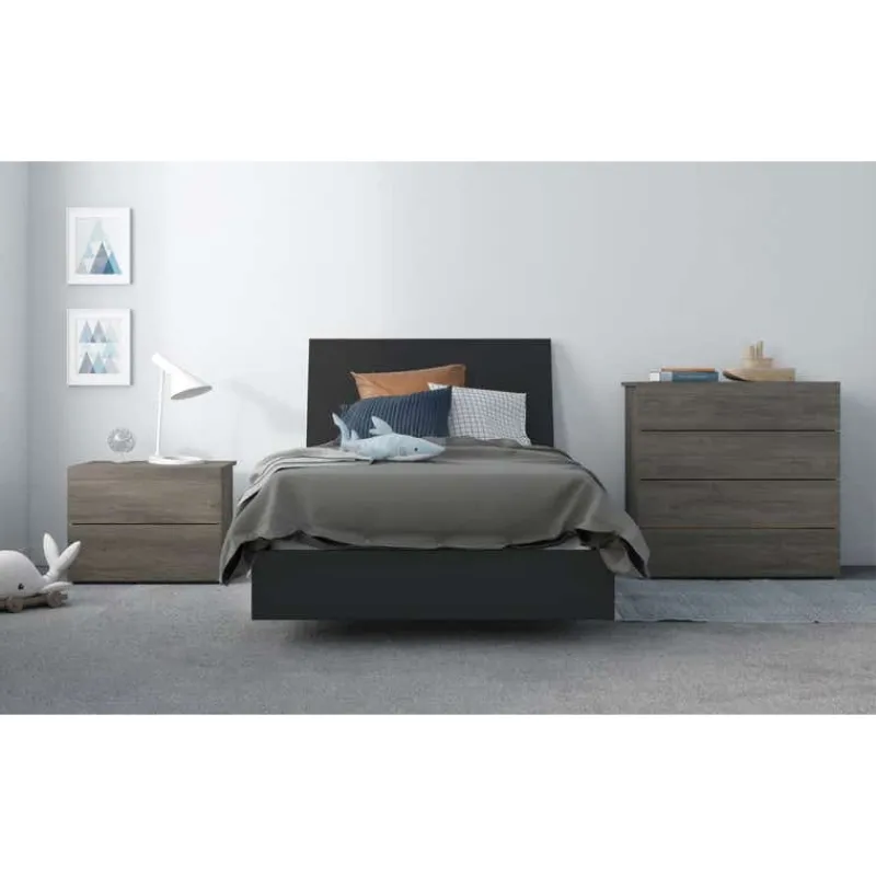 Nexera 4-Drawer Chest, Bark