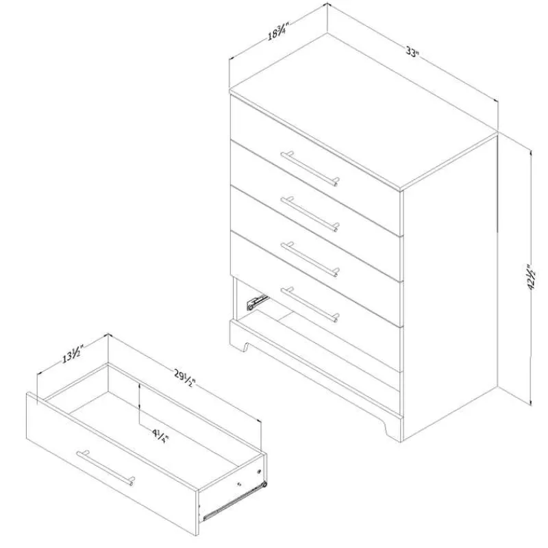 Meubles South Shore 5-Drawer Chest Dresser - South Shore