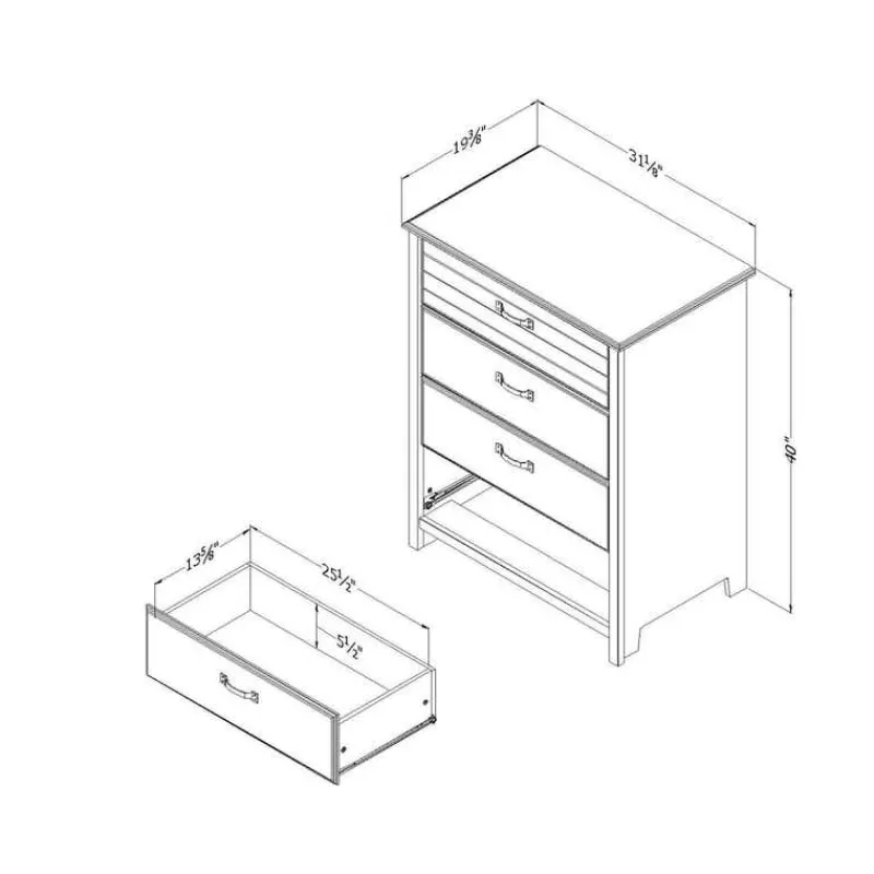 Meubles South Shore 4-Drawer Chest Dresser - South Shore