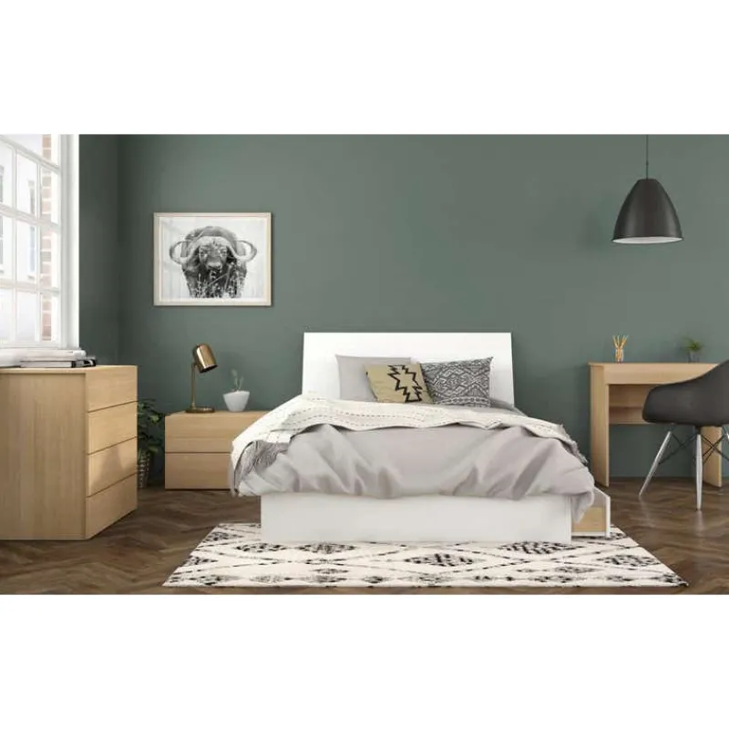 Nexera 4-drawer chest, natural maple -