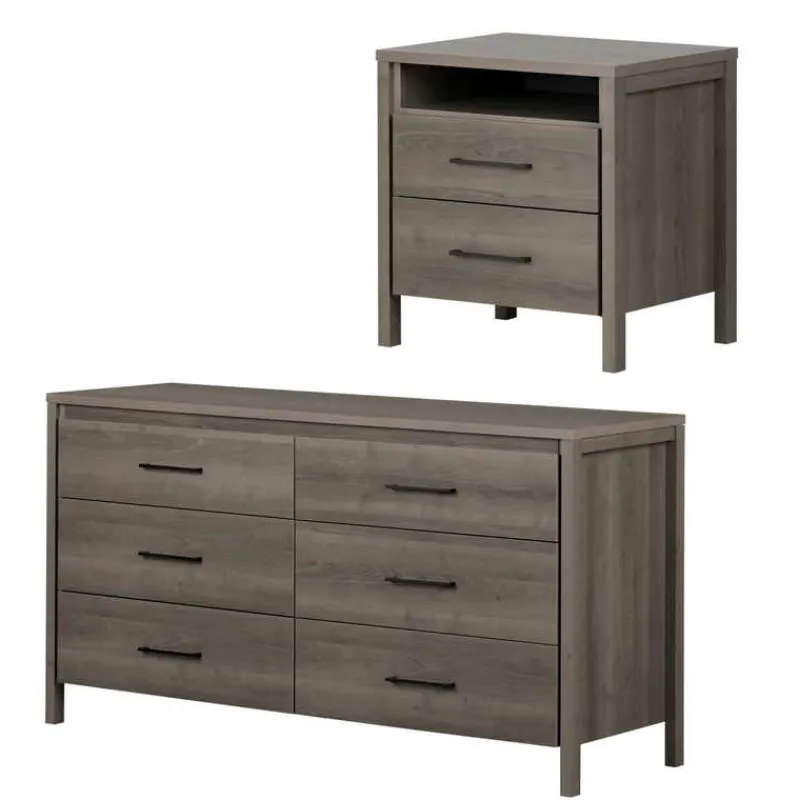 Meubles South Shore 6-Drawer Double Dresser And Nightstand Set - South Shore