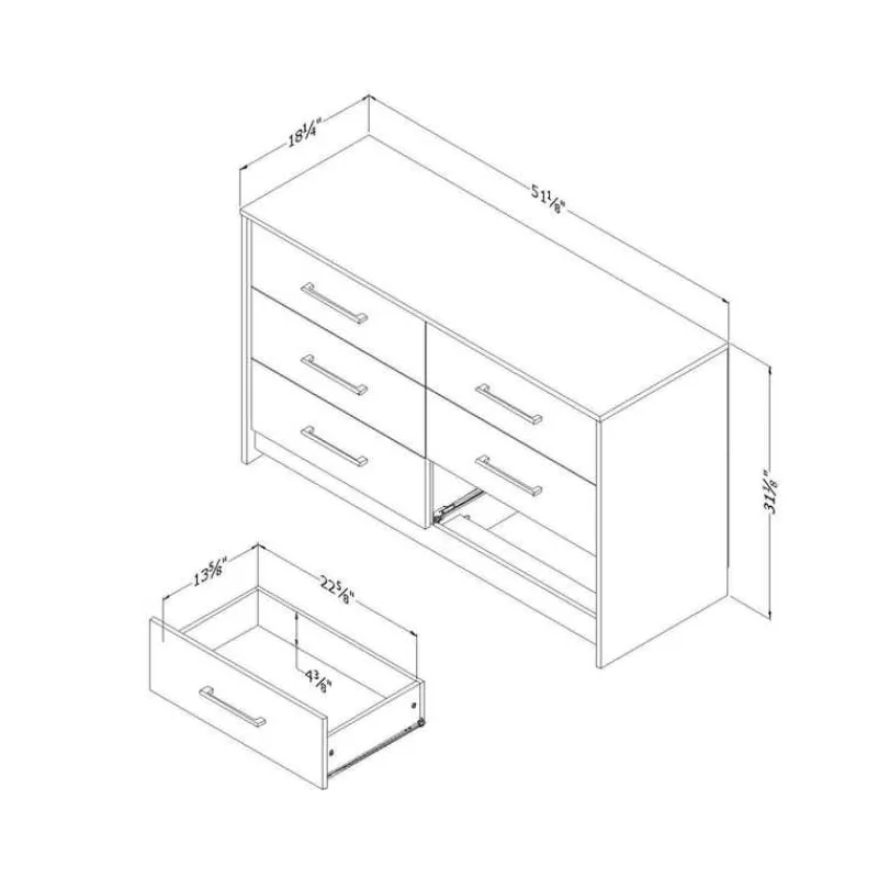 Meubles South Shore 6-Drawer Dresser - South Shore