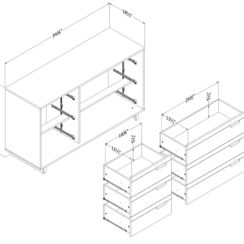 Meubles South Shore 6-Drawer Dresser - South Shore