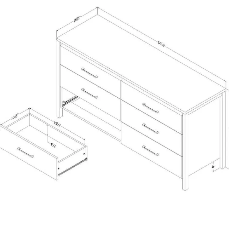 Meubles South Shore 6-Drawer Dresser - South Shore