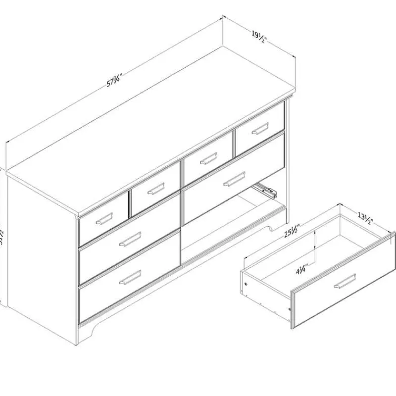 Meubles South Shore 6-Drawer Dresser - South Shore