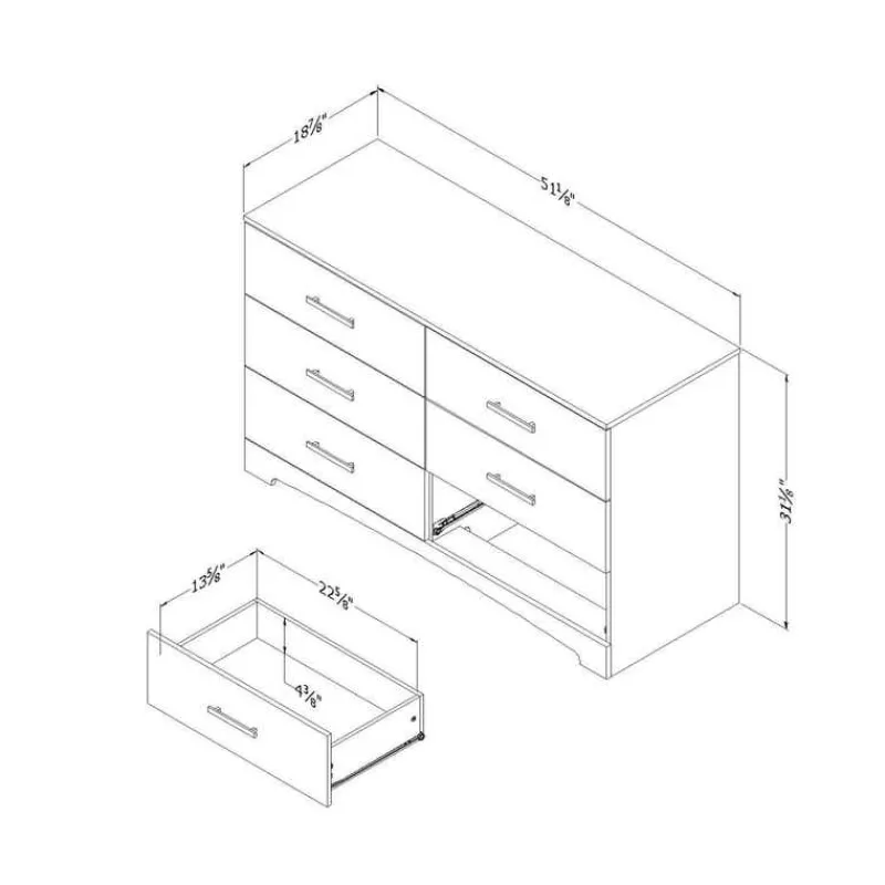 Meubles South Shore 6-Drawer Dresser - South Shore
