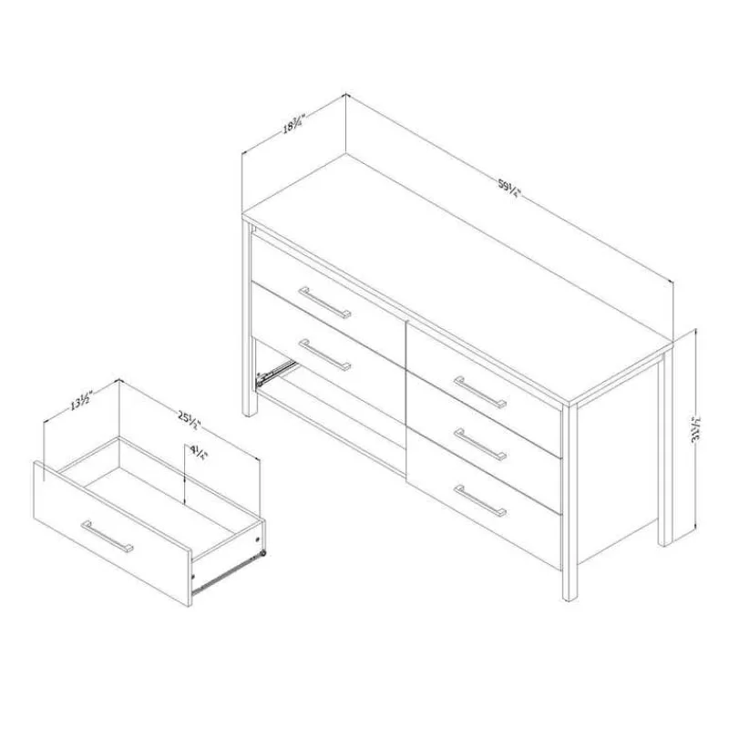 Meubles South Shore 6-Drawer Dresser - South Shore