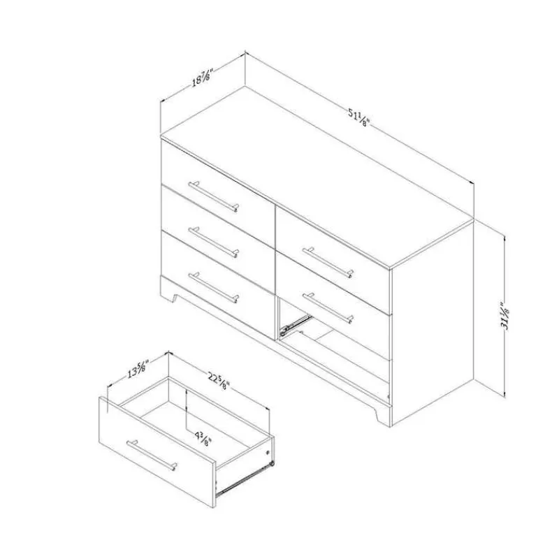 Meubles South Shore 6-Drawer Dresser - South Shore