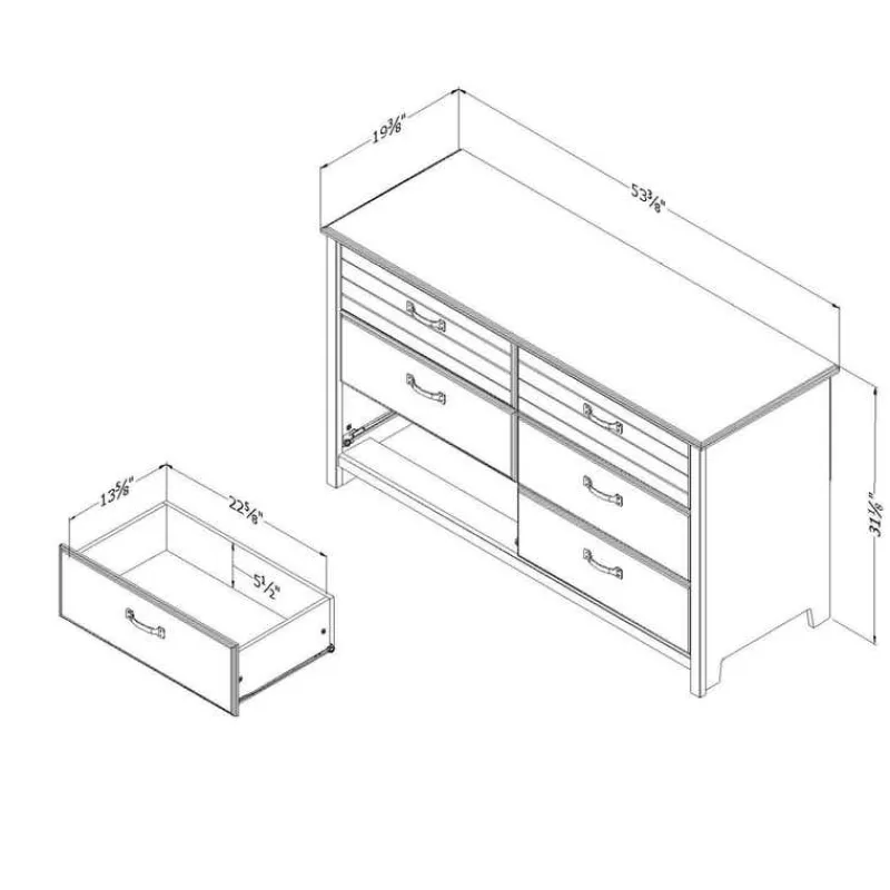 Meubles South Shore 6-Drawer Dresser - South Shore