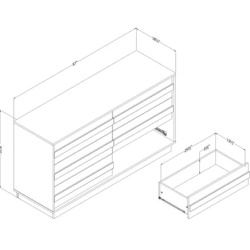 Meubles South Shore 6-Drawer Dresser - South Shore