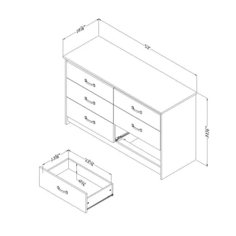 Meubles South Shore 6-Drawer Dresser - South Shore