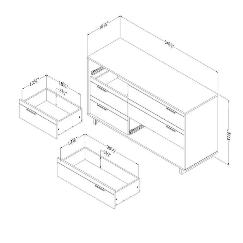 Meubles South Shore 6-Drawer Dresser - South Shore