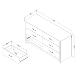 Meubles South Shore 6-Drawer Dresser - South Shore