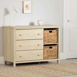 Meubles South Shore 3-Drawer Dresser with Baskets - South Shore