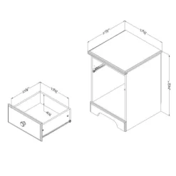 Meubles South Shore 1-Drawer Night Stand - South Shore